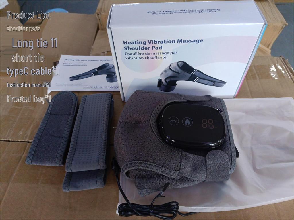 Touchscreen Electric Heating Shoulder and Neck Massager with Vibration