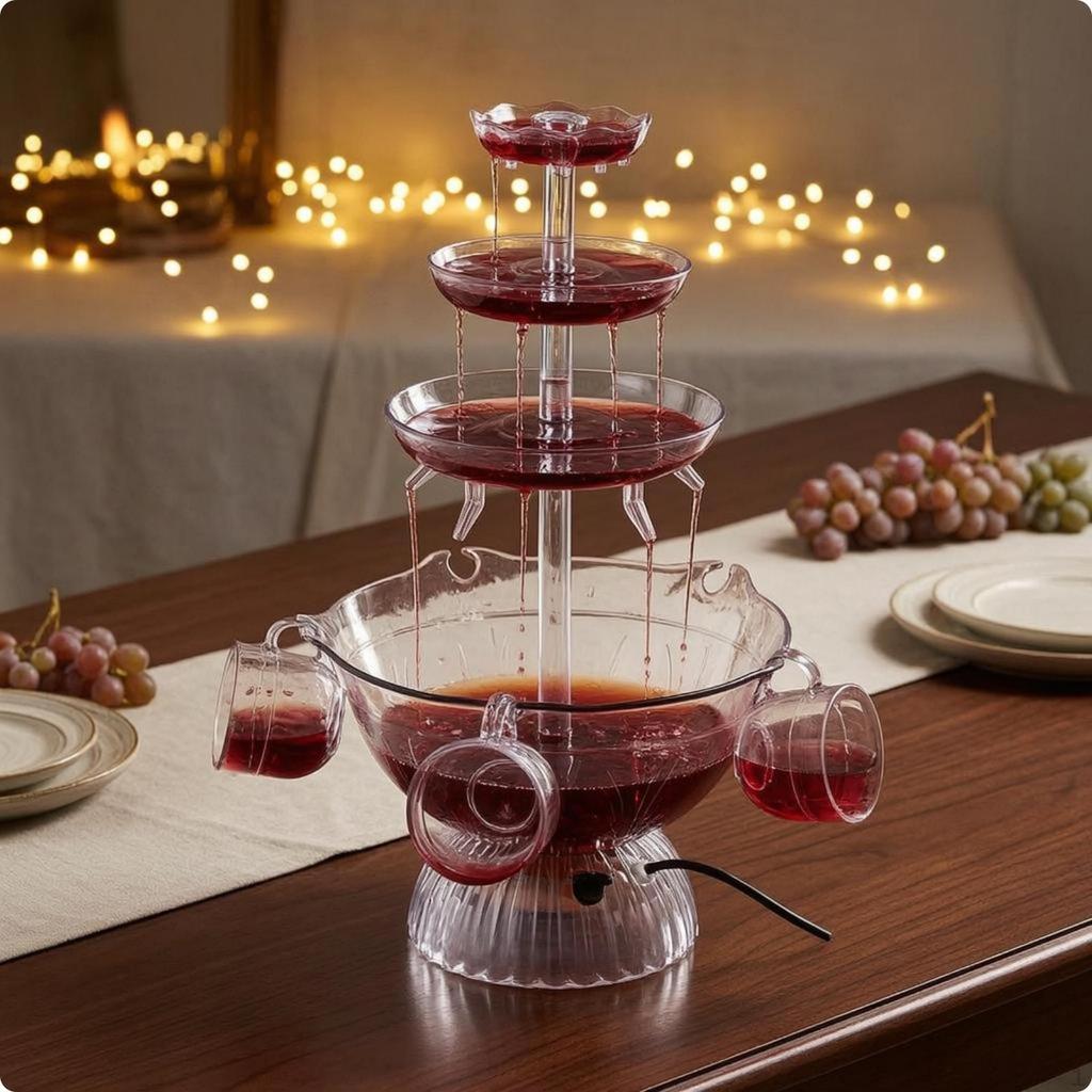 Cascading Beverage Dispenser Tiered 3Tier Design Party