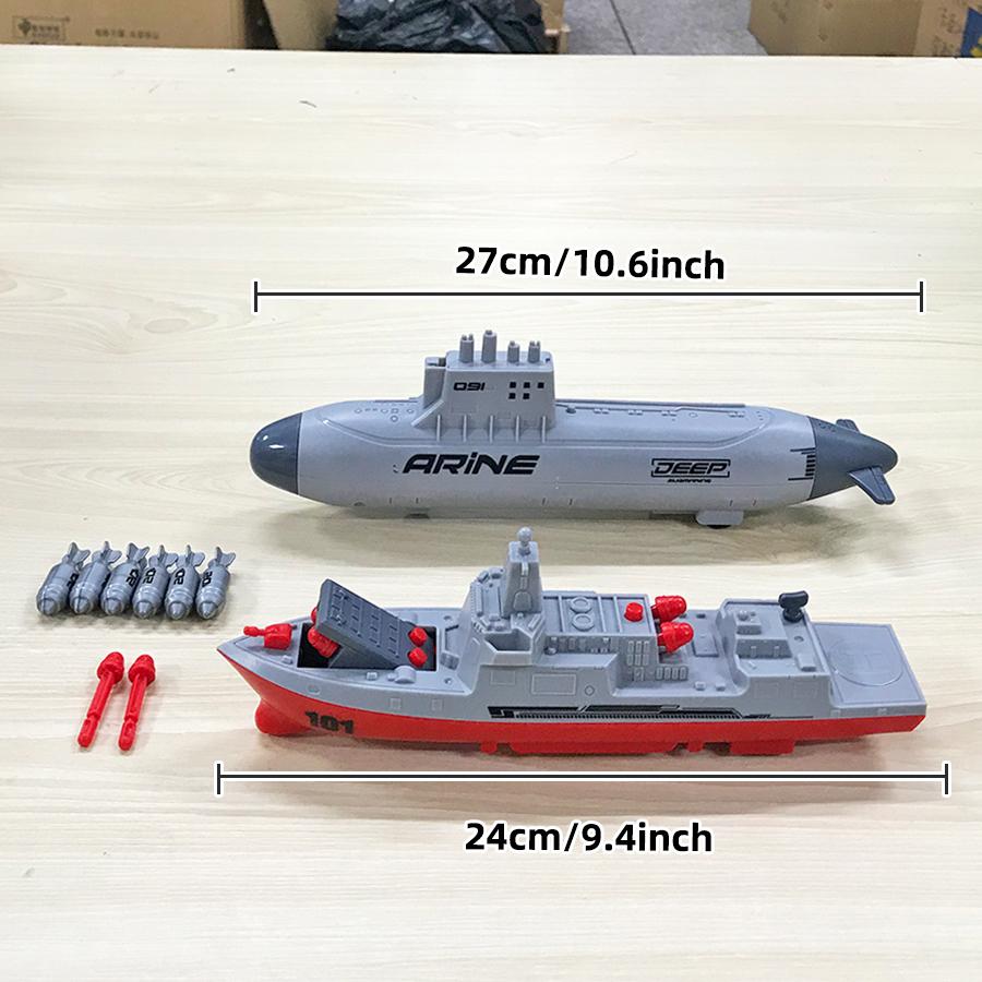 Military Nuclear Submarine Model Kit Can Launch Missiles, Escort Ships, Aircraft Carriers, Submarines, Children's Toys, Christma