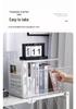 Acrylic Transparent Bookshelf: Dustproof, Large-Capacity Magazine & CD Display Box.