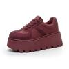 Dexun Shoes Platform Spring Heightening Women's Retro Matte Leather Plus Rhinestones Casual Fashion Sports Board Shoes Women's Shoes