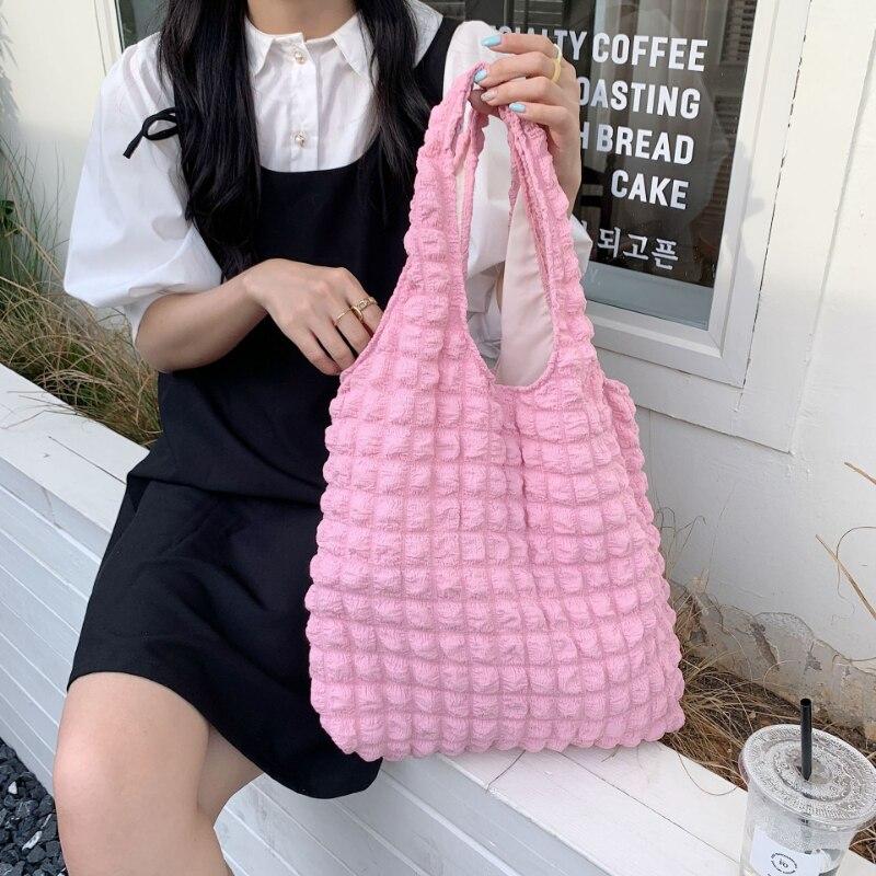 

Модная сумка Sweet Bubble Cloud Сумка большой емкости конфетного цвета Сумка на одно плечо Сумка для транспортировки Сумка для студенческих книг
