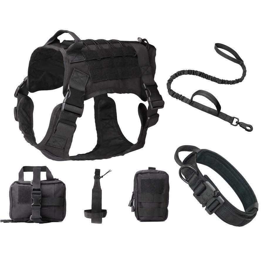 Medium & Large Breed Tactical Dog Vest Set: For Golden Retrievers & German Shepherds