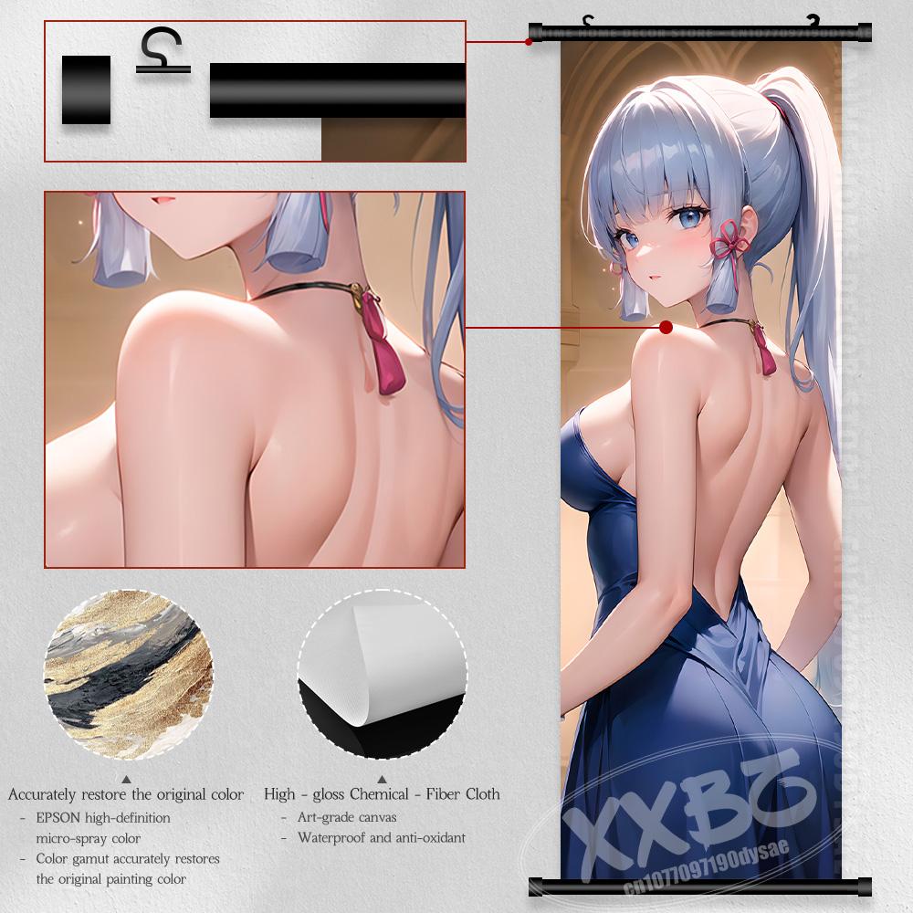Genshin Impact Game Posters Xiangling Scrolls Picture Yaoyao Decorative Paintings Yun Jin Anime Home Decor Layla Wall Artwork