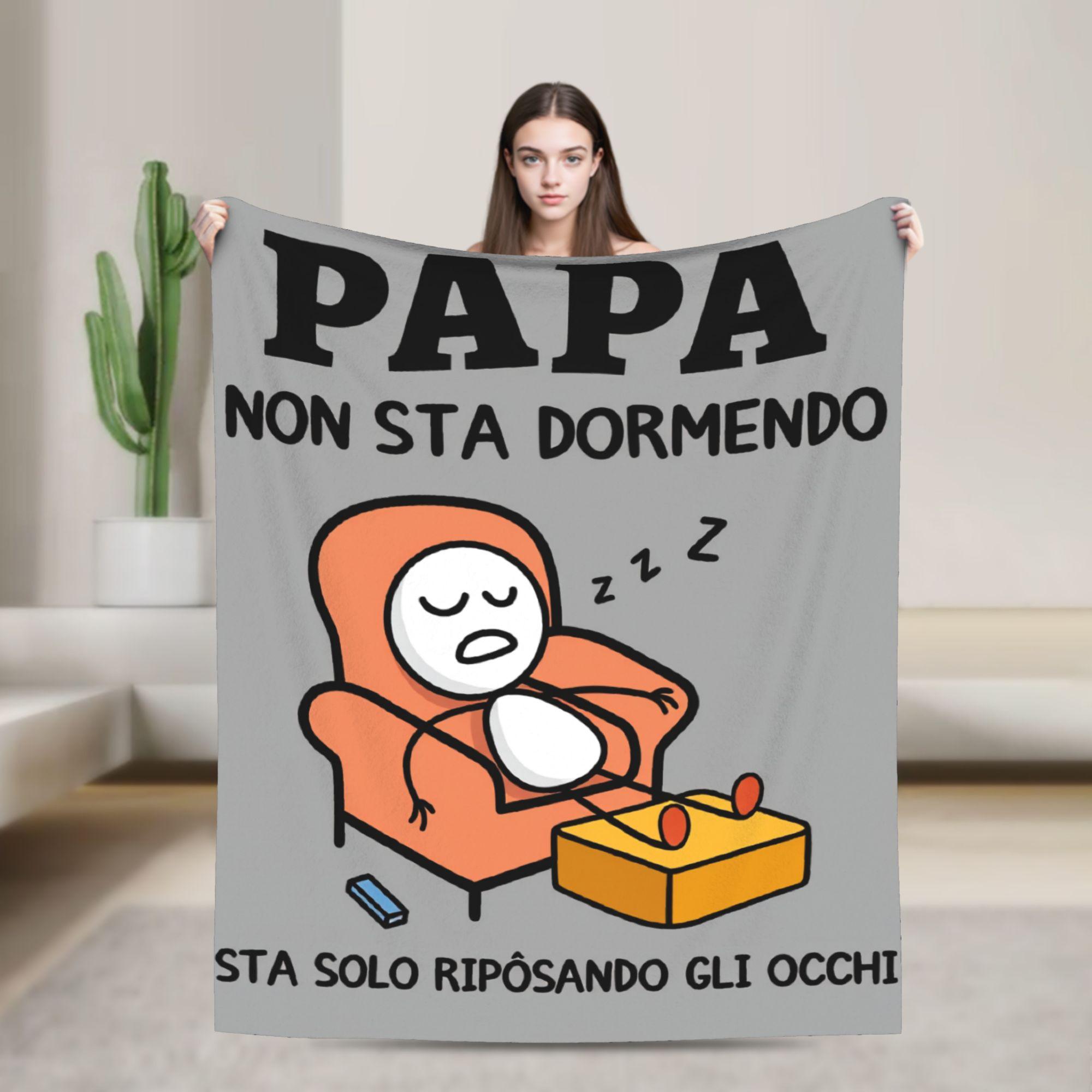 

Super Warm Blanket Picnic Grandpa Tv Sleeping Throw Blanket Flannel Bedspread For Couch Chair Novelty Sofa Bed Cover 30x40in