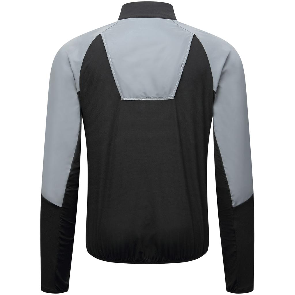Reflective Windproof Sunscreen Outdoor Jacket Running Sports Coat Cycling Windbreaker Black L