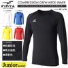 FINTA Junior Stretch Long Sleeve Cool Neck Undershirt FT5998 Red 130 Soccer/Futsal (7100)
