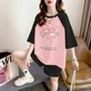 Women's Plus Size Pure Cotton Raglan Short Sleeve Summer Top - Belly Covering, Loose and Slimming Design
