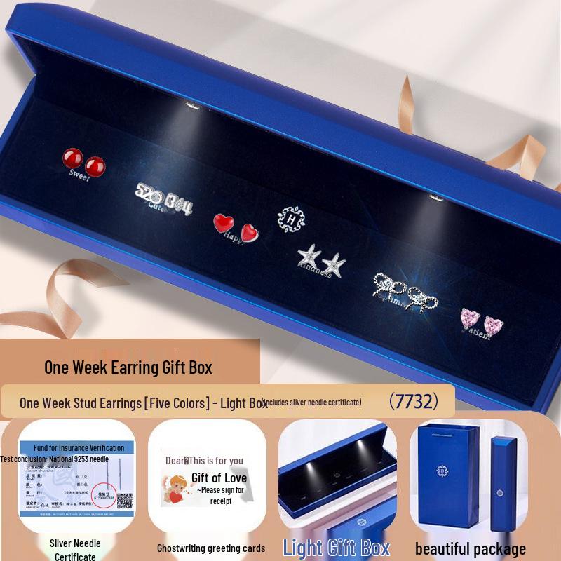 Sterling Silber Damen Ohrclips und Ohrstecker Set - Perfekt für Wochentage, Geburtstage oder Weihnachtsgeschenke.