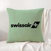 Swiss Airlines S-Swissair Pillow Case Natural Linen Organic Fabric Double-Sided Printing Breathable Perfect For Home Decor