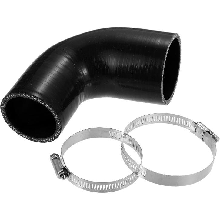 1 Pc 3.5  ID to 4.02  ID Universal 90 Degree Elbow Silicone Hose Coupler - Car Turbo Intercooler Intake Piping Hose - Silicone Black 2  ID to 2.48  ID