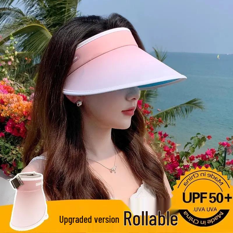 Gradient UV Protection Sun Hat with Large Brim for Cycling