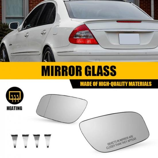 RH LH Side Heated Mirror Glass W/ Backing Plate For 2007 2008 2009 Mercedes E350
