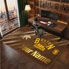Tappeto in Cristallo Vellutato Personalizzato Boston Bruins, Tappeto Morbido Antiscivolo con Testo Nome Personalizzato per Soggiorno Camera da Letto