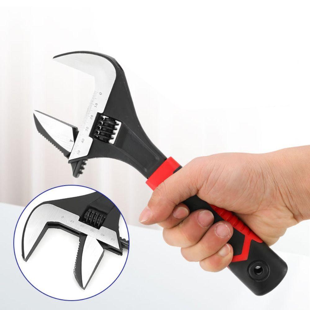 Large Opening Bathroom Wrench Sturdy Plumbing Wrench Adjustable Spanner  Tubing Hand Tool