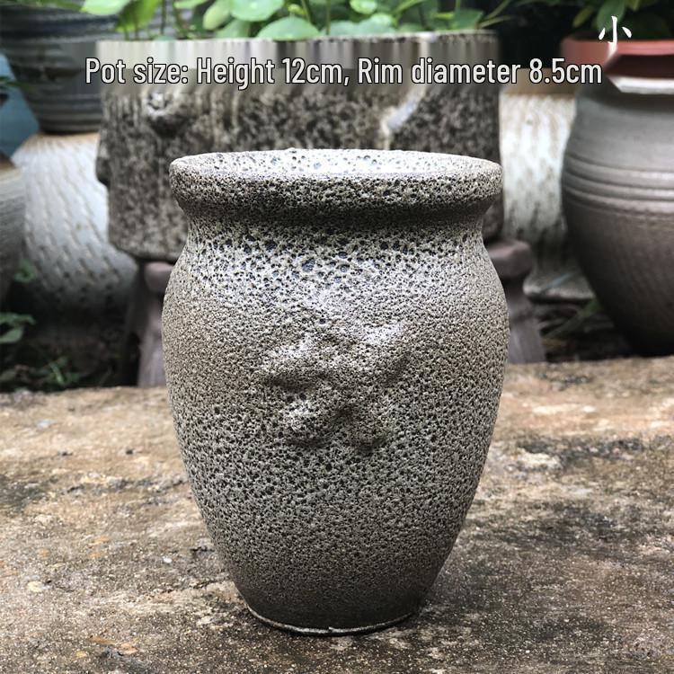 New Ceramic Purple Clay Decorative Simple Large Diameter Pot