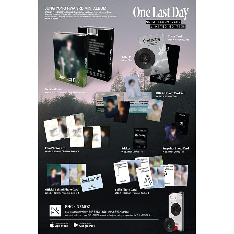 [Pre-order] JUNG YONGHWA - MINI ALBUM 3RD [ONE LAST DAY] NEMO ALBUM (+Online Benefit)