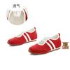 Inner heightening .cm leather Mary Jane shoes summer new flat-soled German training shoes shallow mouth shoes versatile women's shoes
