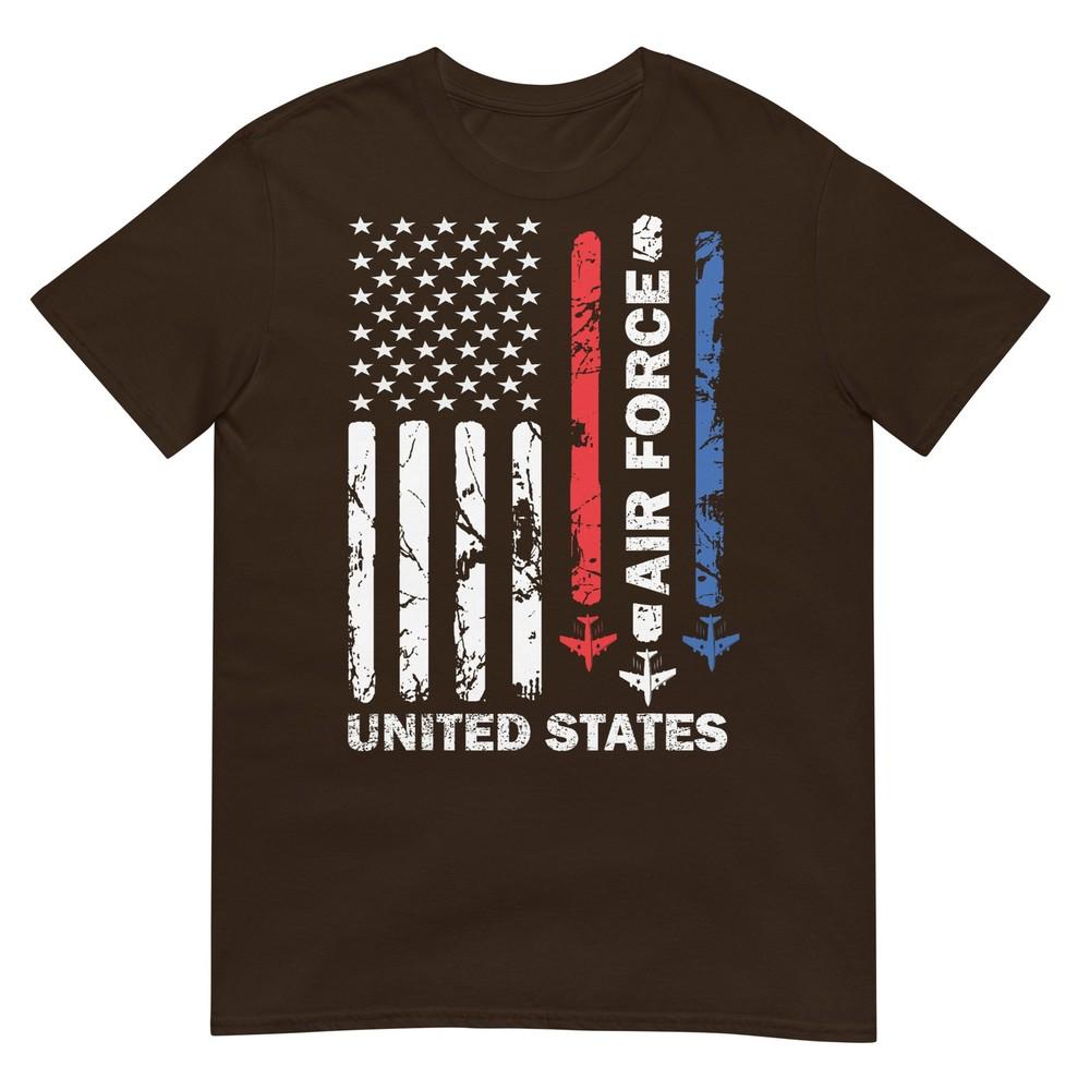 United States Air Force American Vintage Usa Flag Patriotic Tshirt
