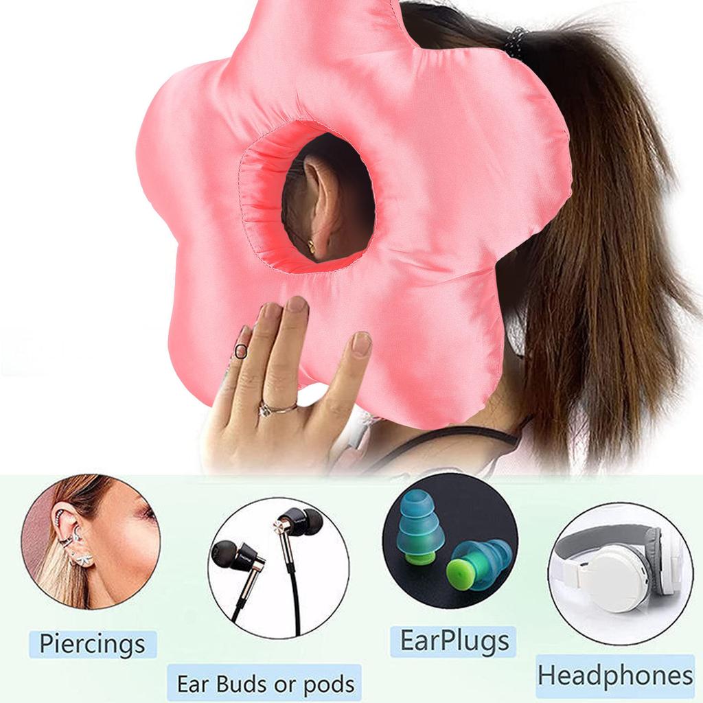 Ear Pillow Ear Guard Pillow with Ear Hole for Side Sleepers with Earplug and Headphone