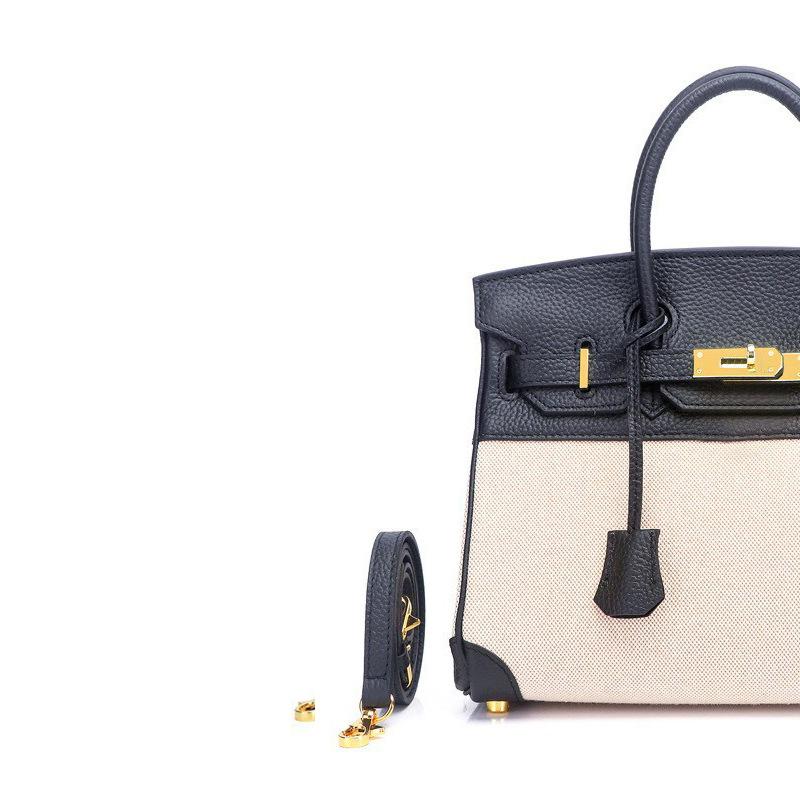 European and American new leather women's bags, first layer cowhide with canvas fashion platinum bags, women's handbags, shoulder bags