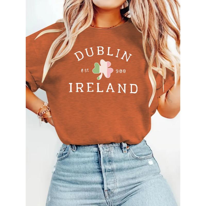 New Women's Printed Round-neck Loose Short-sleeved Casual T-shirt