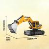Rc 6/9Ch Alloy Excavator Truck Remote Control Plaything Car With Lights Sound 680 Degree Rotation Engineering Vehicle Christmas Gifts