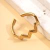 Stylish Adjustable Wavy Stainless Steel Finger Ring – Durable and Fade-Resistant