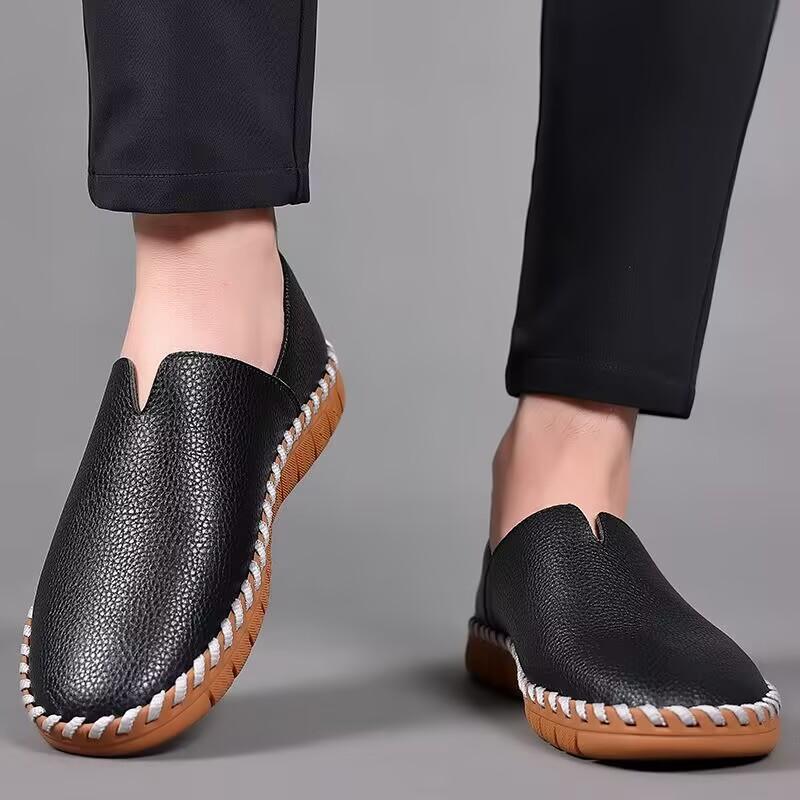 Men's Comfortable Soft-soled Slip-on Loafers Versatile Casual Business Formal Leather Shoes Loafers Men's Shoes