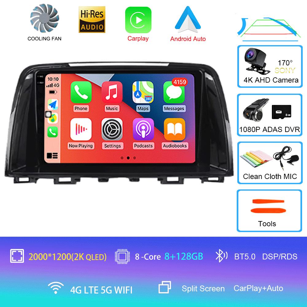 For Mazda 6 GJ Atenza 2012 2013 2014 2015 2016 2017 Android 14 Carplay Auto Car Multimedia All-in-one Car Radio Video Player GPS