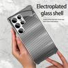 PhoneCase Simplicity High-end Electroplating Glass PhoneCase for Samsung Galaxy S26 S25 S24 S23 S22 S21 FE,Ultra,Plus phone