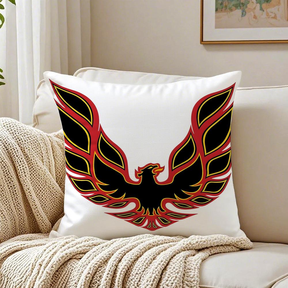 Golden American Car P-Pontiaces Cushion Cover Linen Pillowcase Soft For Sofa Bed Home Room Decor