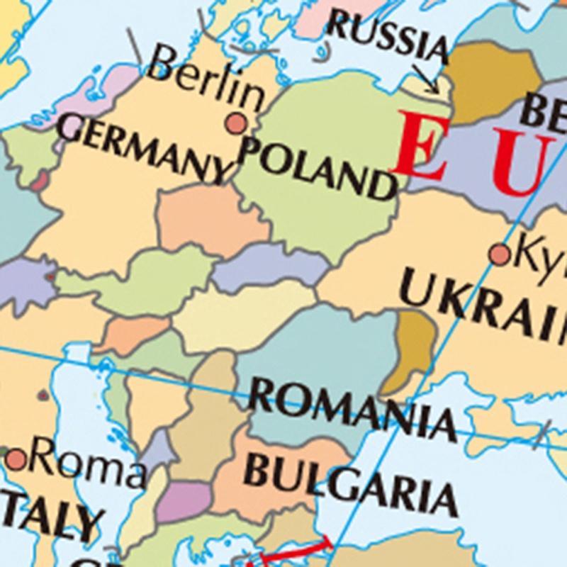 The World Map In English -political Distribution Map,Learning Teaching Supplies,Wall Decor,Travel Supplies