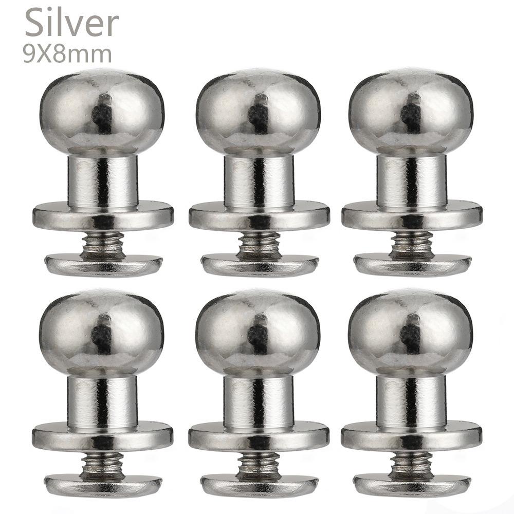 10pcs Round Cloth Button Brass Nail Leather Craft Clothes/Bag/Shoes Garment Rivets Monk Head Screws