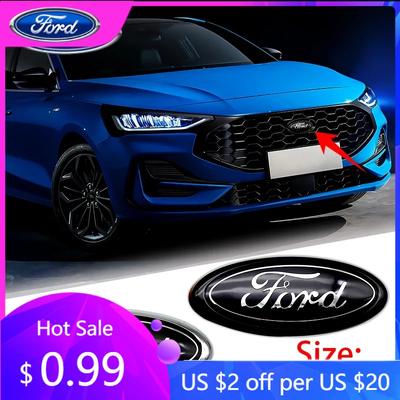 Car Sticker Ford 1pcs 14.5cm Car Rear Trunk Badge Sticker Front Head Hood Bonnet Emblem For Ford Mondeo Focus Fusion MK2 MK4 F15