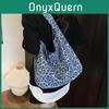 Casual Canvas Tote Bag For Women With Polka Dot Leopard Print Pattern For Office And Outings