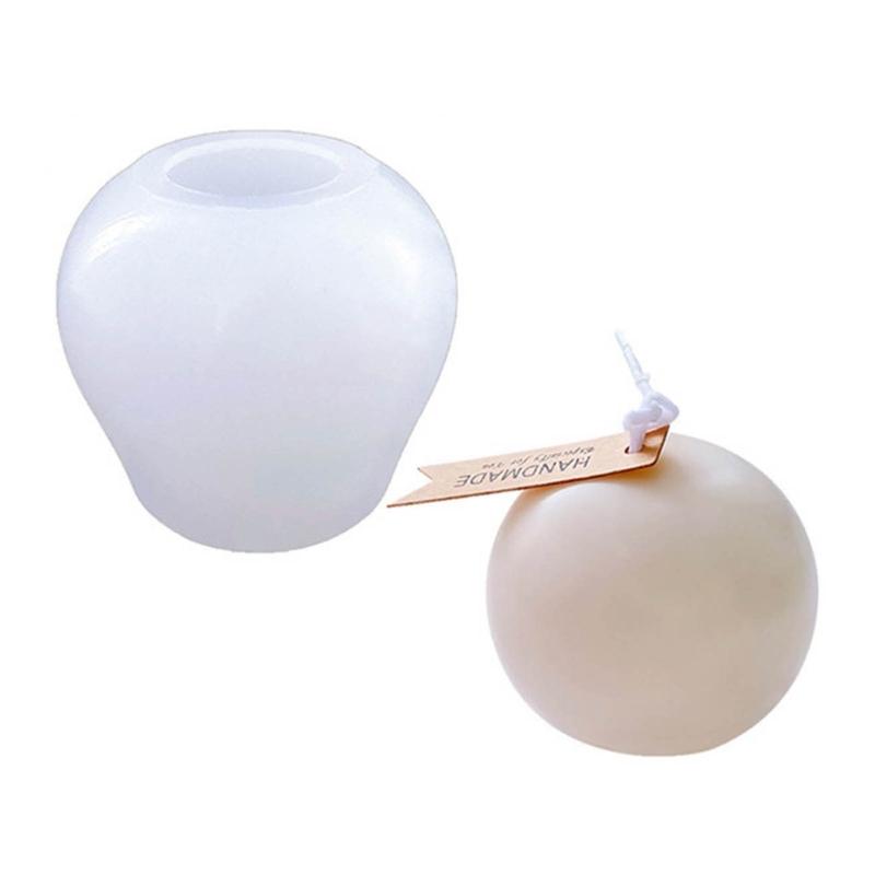 

Яблучний торт Мус Форма для свічок Силіконова форма 3D Круглі форми для мила Шоколад Гіпсові прикраси Різдвяні вечірки Подарунок 1