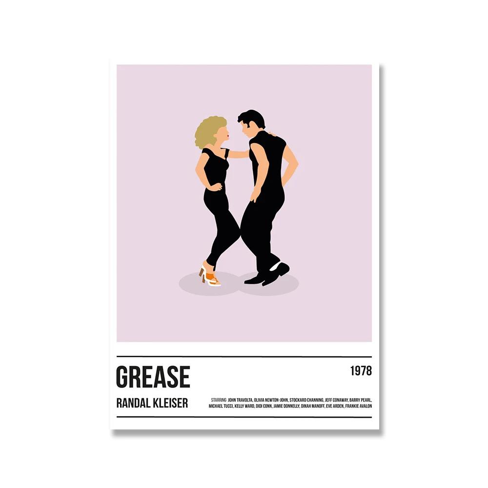 Grease Poster Canvas Prints Dirty Dancing Movie Painting Vintage Pulp Fiction Film Picture Boyfriend Christmas Gift Home Decor