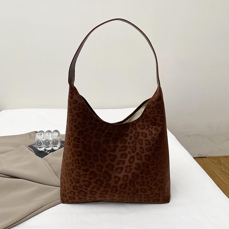 

Повседневная ретро сумка с леопардовым принтом женская универсальная новая сумка-тоут большой вместимости сумка-хобо для поездок на работу сумка на плечо под мышкой