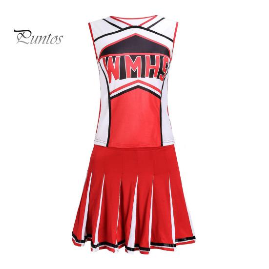 

2 шт./комплект костюм для выступления чирлидера без рукавов топ юбка комплект школьный хоровой костюм для девочек черлидинг костюм университетской чирлидерши маскарадный костюм M красный