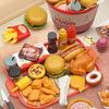 Zestaw Zabawek Kuchennych dla Dzieci Dziewczynka Zabawa w Dom Symulacja Chleb Burger Pizza Gotowanie Gra Akcesoria Rekwizyty do Zabawy Kuchennej