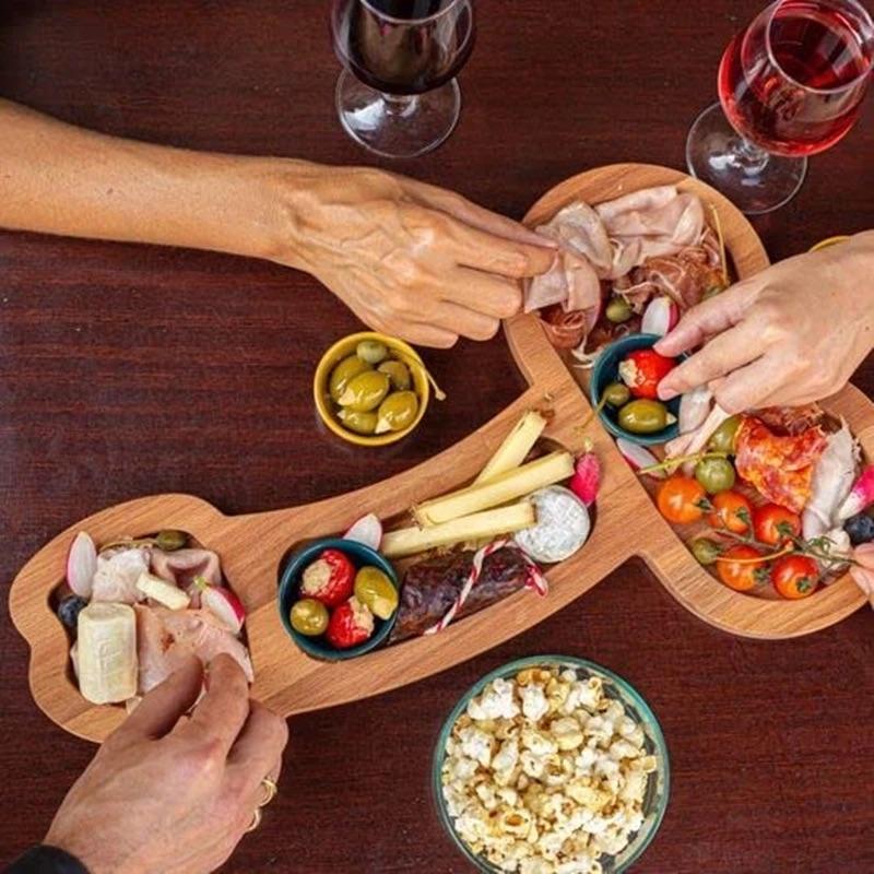 Festival Party Adult Parody Ornaments Kitchen Wooden Tray Food Storage Tray Bamboo and Wood Dinner Set Plates and Dishes