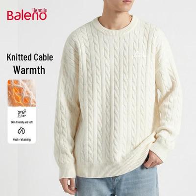 Baleno Men's Thickened Cable Knit Sweater