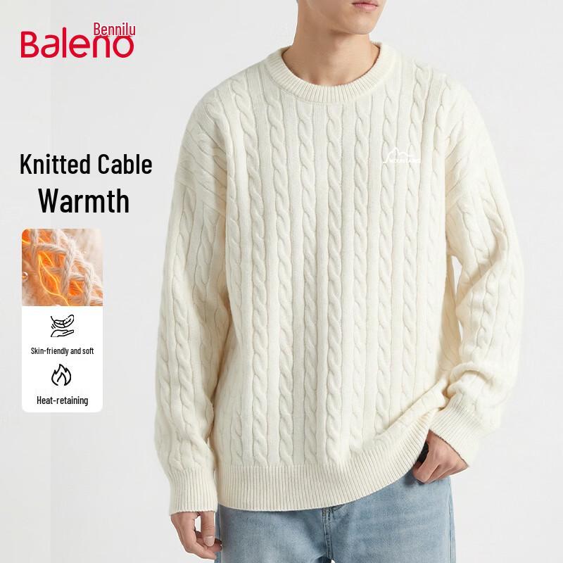 

Baleno Men s Thickened Cable Knit Sweater 2XL