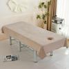 New Beauty Salon Sheets Thickened Double-sided Velvet Massage Sheets Water Absorption Anti-wrinkle with Holes Soft Skin-friendly