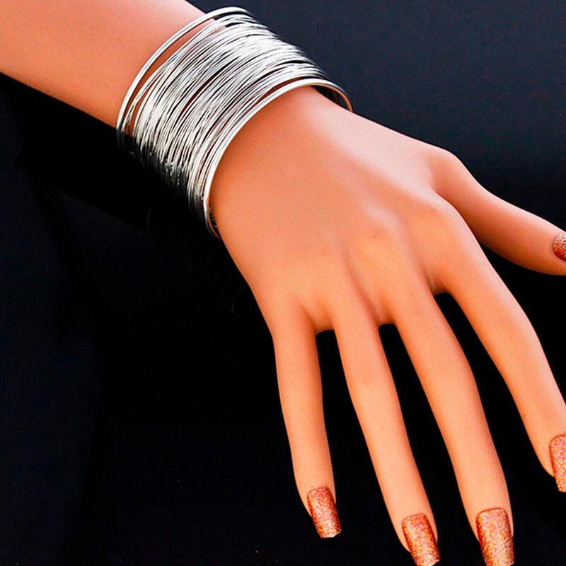 Women Statement Bracelet Bangles Dress Luxury Vintage Multilevel Bangle