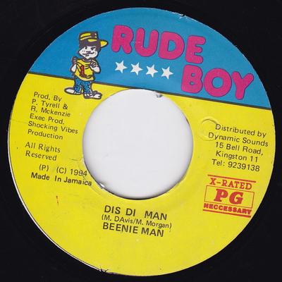 7inch Record BEENIE MAN - Dis Di Man NONE Rude Boy 1994 Jamaica Reggae, Ska & Dub Used