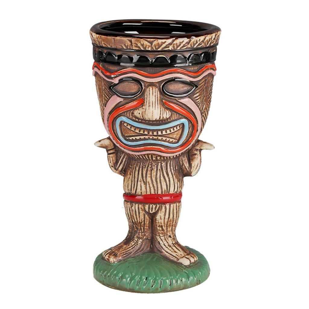 Hawaiianische Cocktailbecher Kreativer Stil Keramiktasse Biergetränk Tiki-Tasse Weinglas Barwerkzeuge Hausbar Party Trinkgeschirr Becher