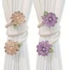 2pcs Branch Flower Curtain Tieback - Free Punching Belt Curtain Clip - Curtain Accessories for Bedroom Living Room Home Decor