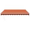 Retractable Awning Orange and Brown 3.5 X 2.5 M Fabric & Aluminum